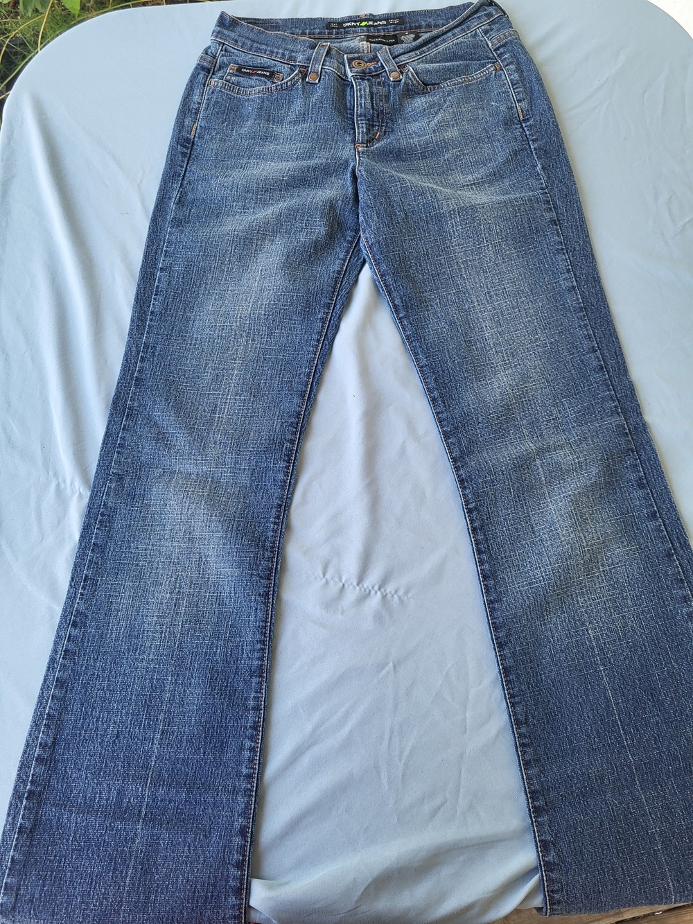 Vintage Y2K DKNY So-Low-Lita Low Rise Split Hem Bootcut Jeans Size 2